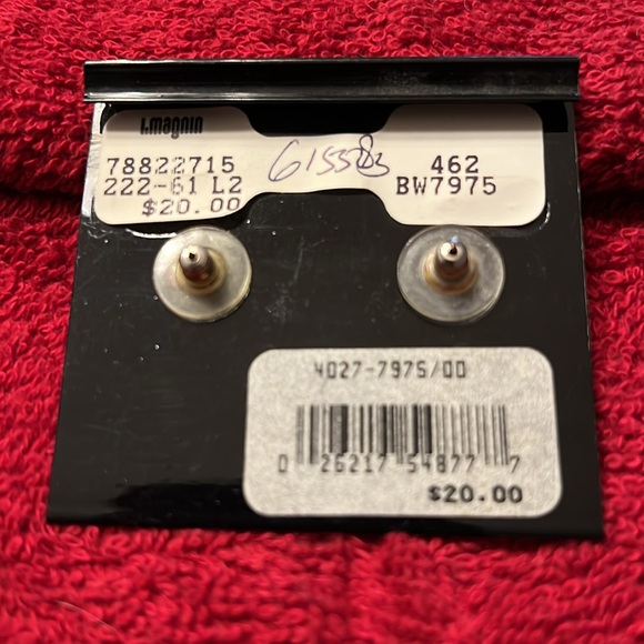 Anne Klein for I. Magnin enamel earrings for pierced ears. - Picture 2 of 2